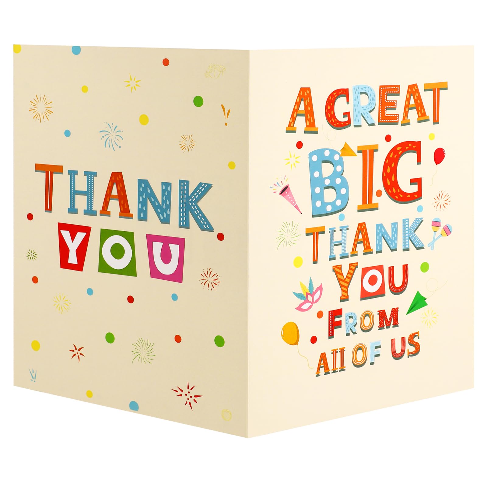 Amazon.com: Gosknor Large Thank You Card, 15.75x10.63in Big Thank